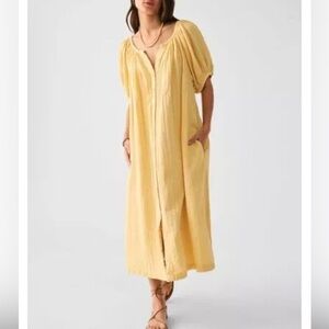 Faherty Yellow Maxi Dress